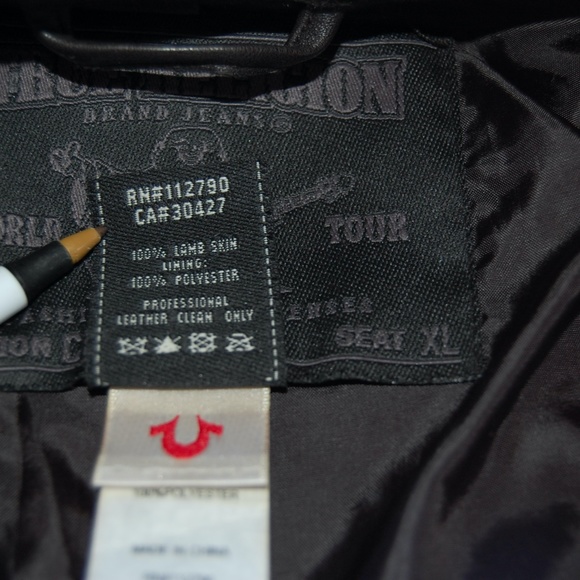 True Religion Leather Jacket size XL - Picture 5 of 10